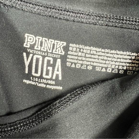 Pink Victoria’s Secret Black‎ Foldover Flare Leggings - Picture 5 of 5